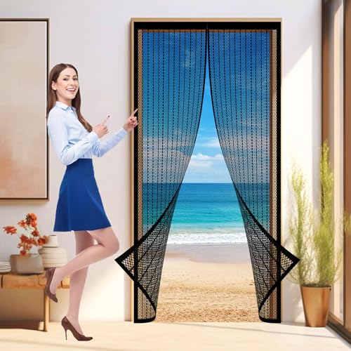 Moustiquaire porte fenetre magnetique 230 x 270 cm rideau anti mouche salon balcon - 2
