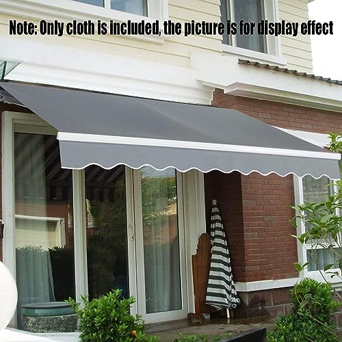 Auvent rétractable hydrofuge gris foncé 3x4,8 m en polyester pour grand balcon - 4