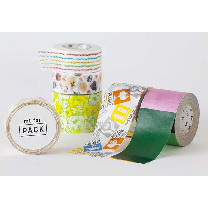 Image of MT MTPACK06Z mt Pack Washi Paper Masking Tape [genuine Kamoi Kakoshi / produced in Japan]: 1 inch x 17 yd., Gold