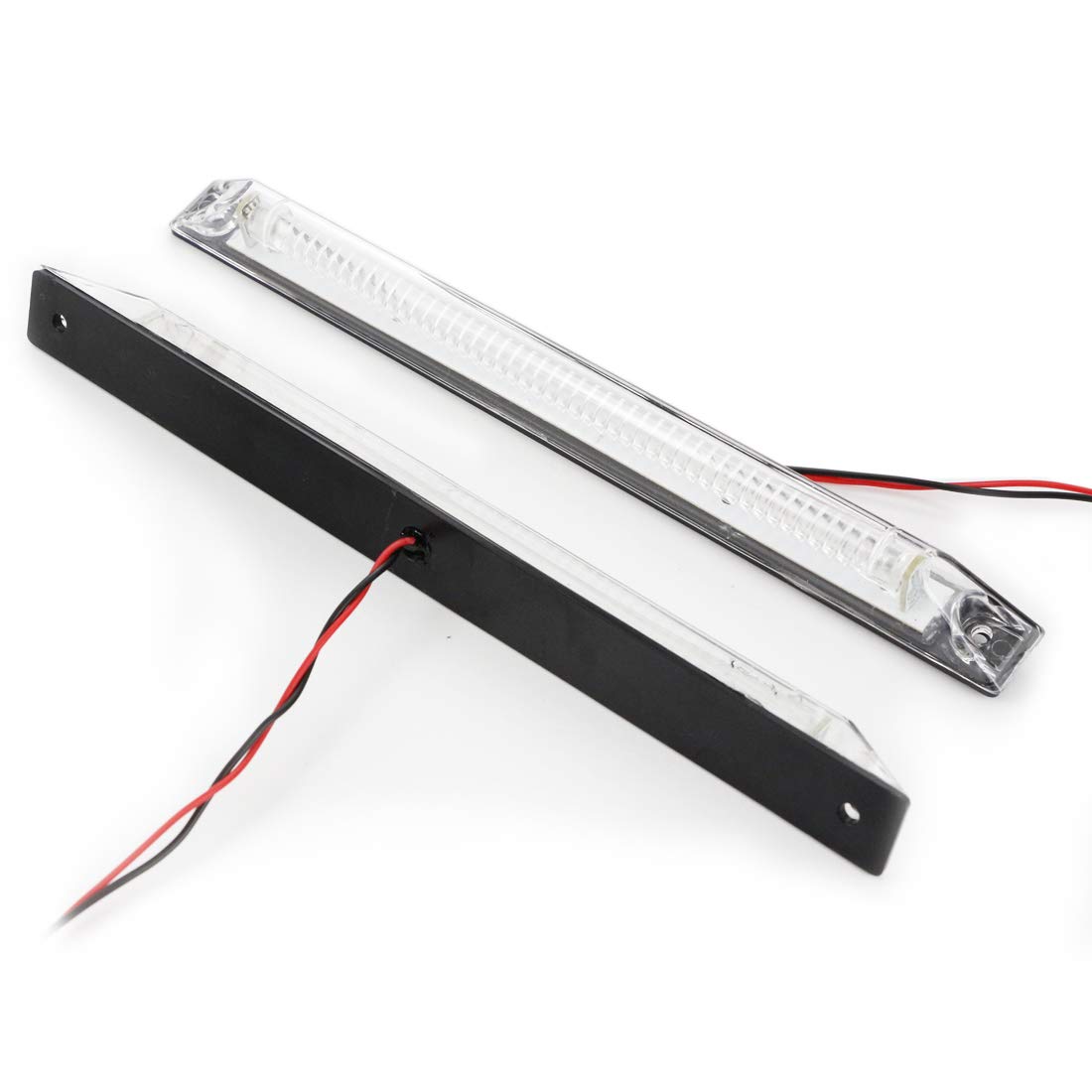 10x 24V 12 LEDs voorzijde witte contour markeerlichten voor truck trailer caravan chassis bus tipper