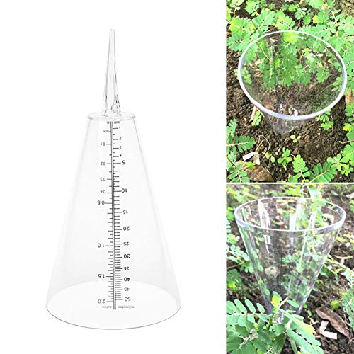 Mrinb Plastic Cone Rain Gauge Portable Rainfall Measuring Tools Outdoor Garden Supplies 10x21.5CM