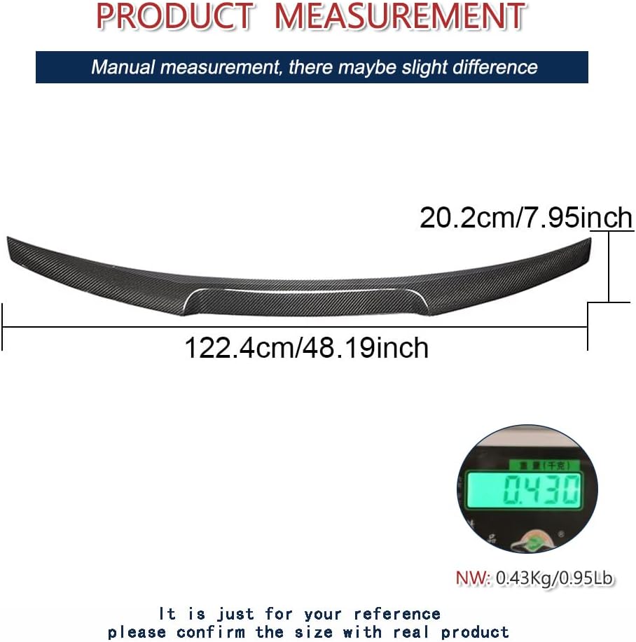 Carbon Fiber Trunk Spoiler Compatible with 2018-2025 Audi A5 S5 RS5 4-Door B9 Rear High Kick Wing Lip Spoiler Body Kits Factory Outlet