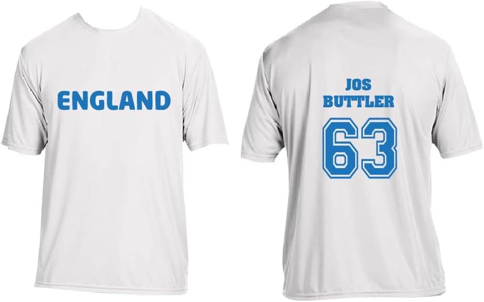 PRINTSHOP4MEEngland Unisex Sports Dry-Fit Jersey - Perfect for England Sports Fans - Comfortable and Stylish England Jersey for Adults