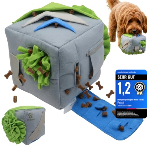 Petural® Sniffix - Der 8-in-1 Schnüffelwürfel | Intelligenzspielzeug für Hunde | interaktives...