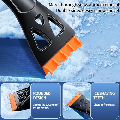 image for COFSODI Car Windshield Ice Scraper With Snow Brush, Snow Removal Squee