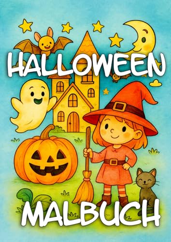 Mein lustiges Halloween-Malbuch: 20 liebevoll gestaltete Motive für Kinder zwischen 5 und 12 Jahren