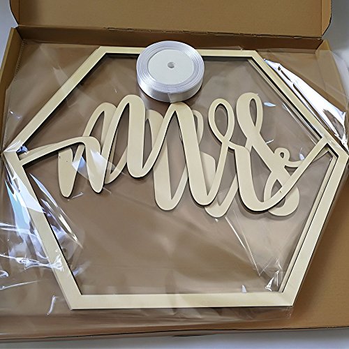 Baugger - Madeira Cadeira Banner Set Cadeiras Sinais para o Casamento Rústico Decorações Fontes Do P