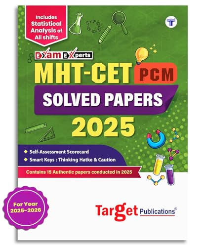 Image of MHT CET Solved Papers for 2026 Exam | MHT-CET Physics, Chemistry & Maths (PCM) Previous Year Questions Papers (PYQ) - 2025 | Includes All 15 Set of ... Score Card & Smart Key (Exam Experts)