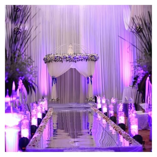 Tapis miroir argenté de mariage pour transformer le sol d'un banquet
