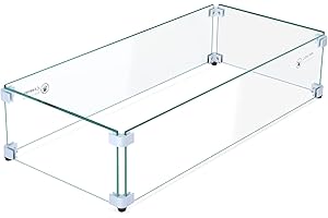 Fire Pit Wind Guard: Rectangle, Durable, Sleek