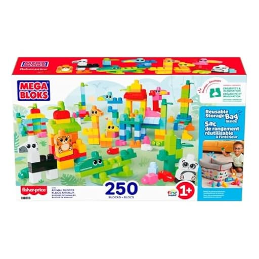 MEGA BLOKS Fisher-Price Juguete de construcción para niños y niñas, bloques de animales con 250 piezas y bolsa de almacenamiento reutilizable, a partir de 1 año, JCF93 | Ya disponible en tu tienda friki favorita! En mundofriki.es! MEGA BLOKS Fisher-Price Juguete de construcción para niños y niñas, bloques de animales con 250 piezas y bolsa de almacenamiento reutilizable, a partir de 1 año, JCF93 | Ya disponible en tu tienda friki favorita! En mundofriki.es!