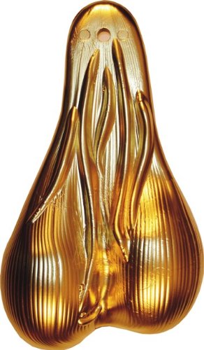 Specialty Metallic Brass Balls Toned 8 Inch Tall Original Truck Nuts