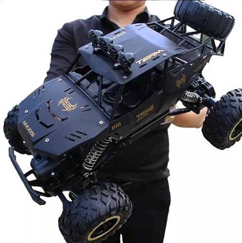 CARRINHO OFF ROAD METAL MONSTER TRUCK DE CONTROLE REMOTO, 37CM, COM TRA&Ccedil;&Atilde;O INTEGRAL (4X4),...