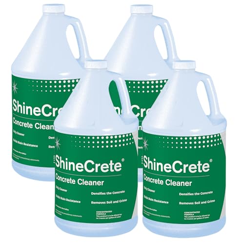 Jani-Source ShineCrete Concrete Cleaner - Daily Polished Concrete Floor Maintenance & Protector, Gallon (Case of 4)