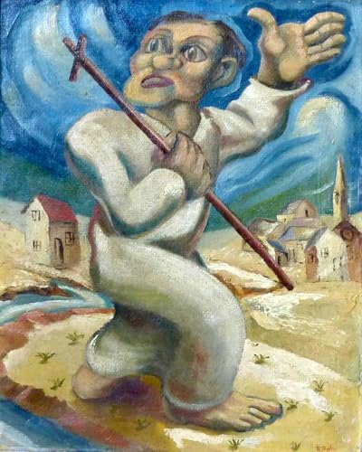 Peinture abstraite Diego Rivera Homme au carrefour pour salon élégant