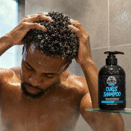 Image of Curls Shampoo 20 oz - Moisturizing Curl Enhancing Shampoo for Men with Curly, Wavy & Textured Hair - Frizz Control, Soft Defined Curls - Sulfate, Paraben & Silicone Free
