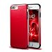 iPhone 7 Plus Red Leather Case/iPhone 8 Plus Red Leather Case, technext020 Ultra Slim Fit Artificial PU Synthetic Leather Case Shock Resistance Protective Cover for iPhone 7 Plus/iPhone 8 Plus Red