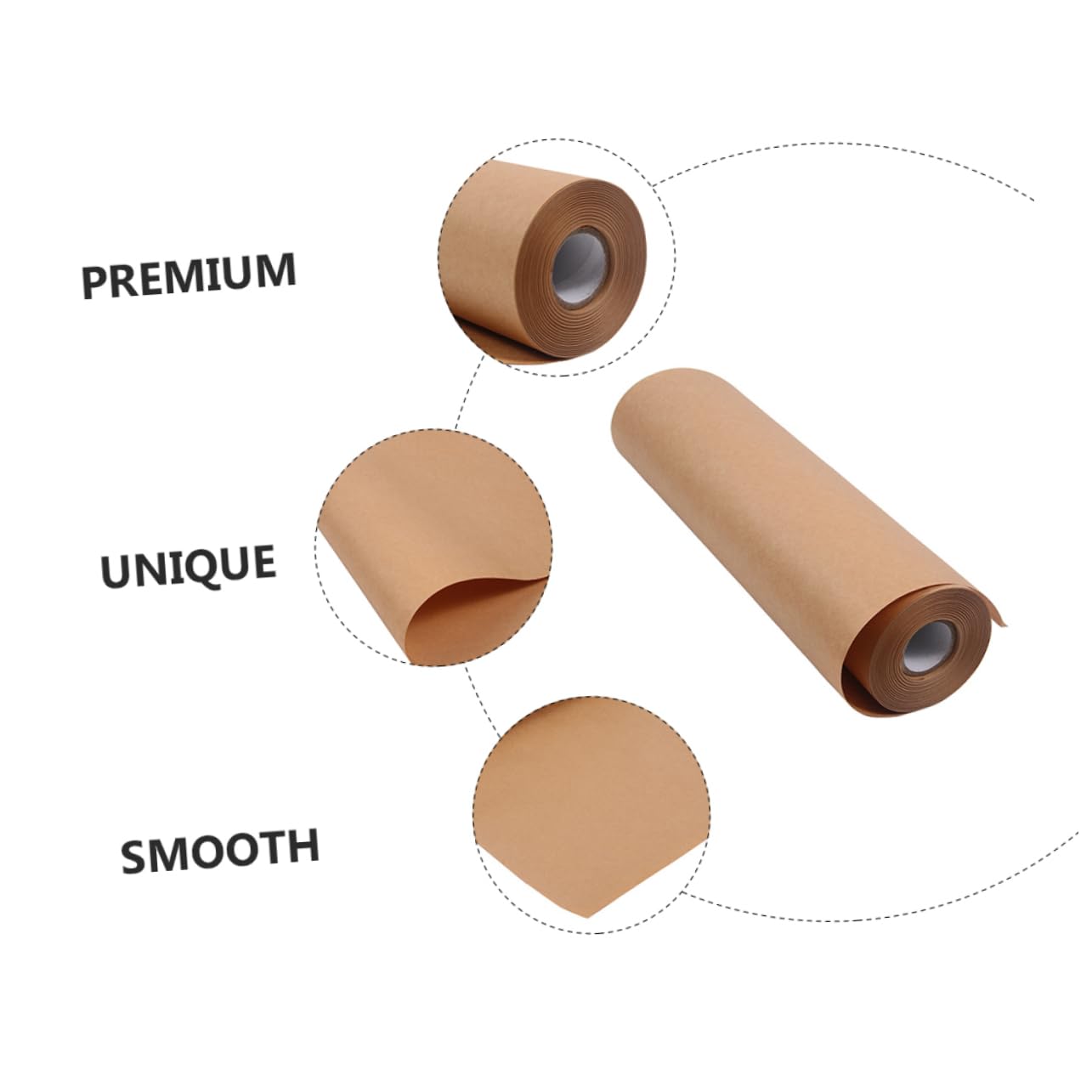 Papier Kraft Marron en Rouleau 1 Rouleau pour Arts Créatifs, 45cm X 30 M
