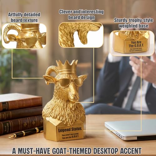 Estatua dorada G.O.A.T. leyenda para regalo de retiro 6.7" miniatura 5