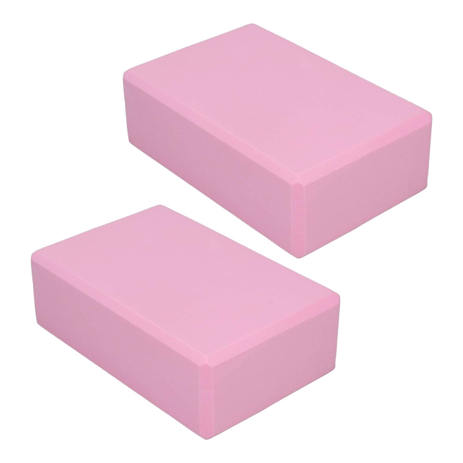 Pink Yoga Block, Foam 2 Pack Foam Travel Yoga Pilates Blocks Stability Non-slip Blocks for Meditation Pilates YogaOther Postpartum Care