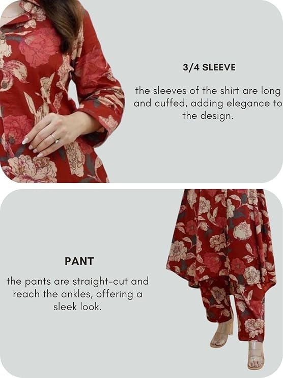 Image of GRECIILOOKS Co ord set for women stylish | Anarkali Kurta-Set - Viscose Printed Kurta & Straight Pant | kurtis| Festive Indian Traditional Outfit Dress for Functions & Puja | Trendy Travel & Streetwear Look for Woman | 3 /4 Half Sleeve