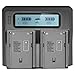 Neewer Dual-Channel LCD Display Battery Charger with 3 Plug(US Plug,EU Plug,Car Adapter) for Sony NP-F550/F570/F750/F770/F930/F950/F960/F970, NP-FM50/FM500H/QM71/QM91/QM71D/QM91D Camcorder Batteries