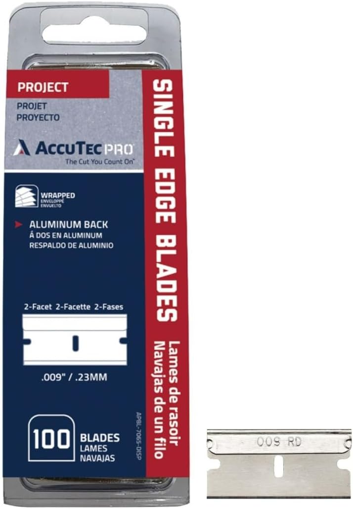 Amazon.com: Single Edge Industrial Razor Blades 100 Pack with Mini ...