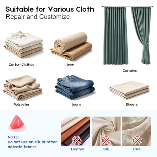 Image of Stitch Gun for Clothes, Handheld Quick Clothing Fixer | 3000 Fasteners (1000 Black /1000 White /1000 Color) + 6 Needles, for Quick Clothing Repairs, Retail Tagging, and Fabric Crafts