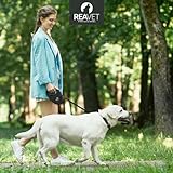 ReaVET Rollleine Hundeleine ausziehbar 8m für große Hunde (XL) I Ergonomischer & Rutschfester Griff I Hundeleine Einziehbar, Robuste Ausziehleine mit Brems-Stopp-System I Leine Hund bis 50kg