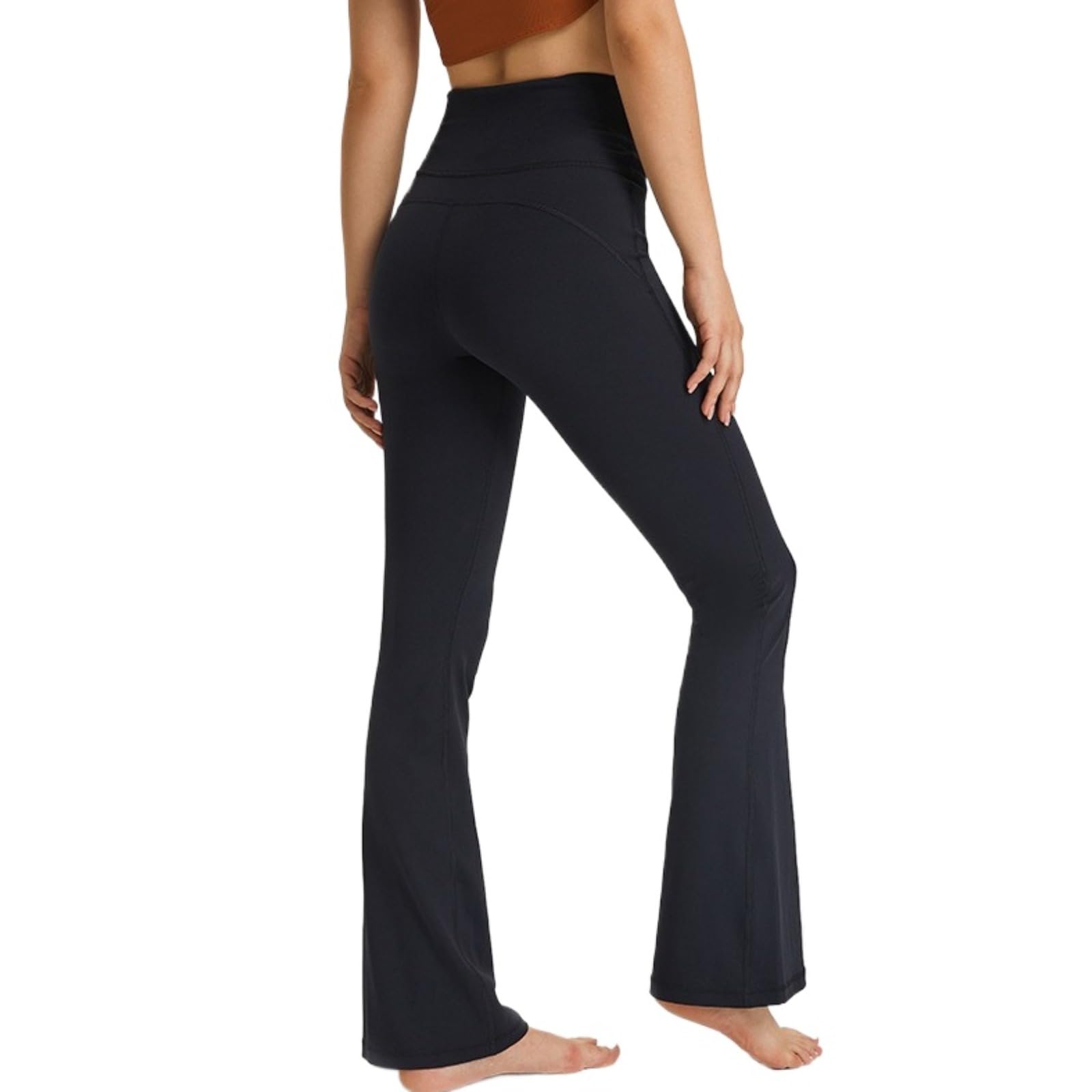 KIRYU Rozkloszowane legginsy dla kobiet, eleganckie spodnie do jogi z wysokim stanem, rozciągliwe w 4 kierunkach, odzież rekreacyjna