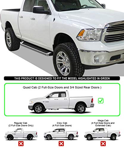 Estribos laterales APS para Dodge Ram 1500 2009-2018 miniatura 4