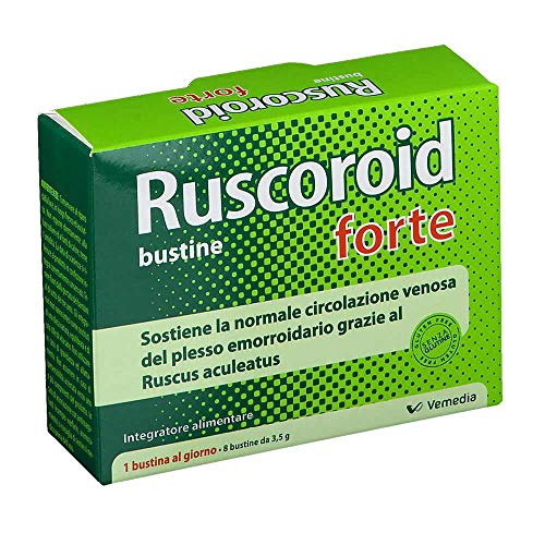 Vemedia Pharma Ruscoroid Forte Integratore Alimentare, 8 Bustine