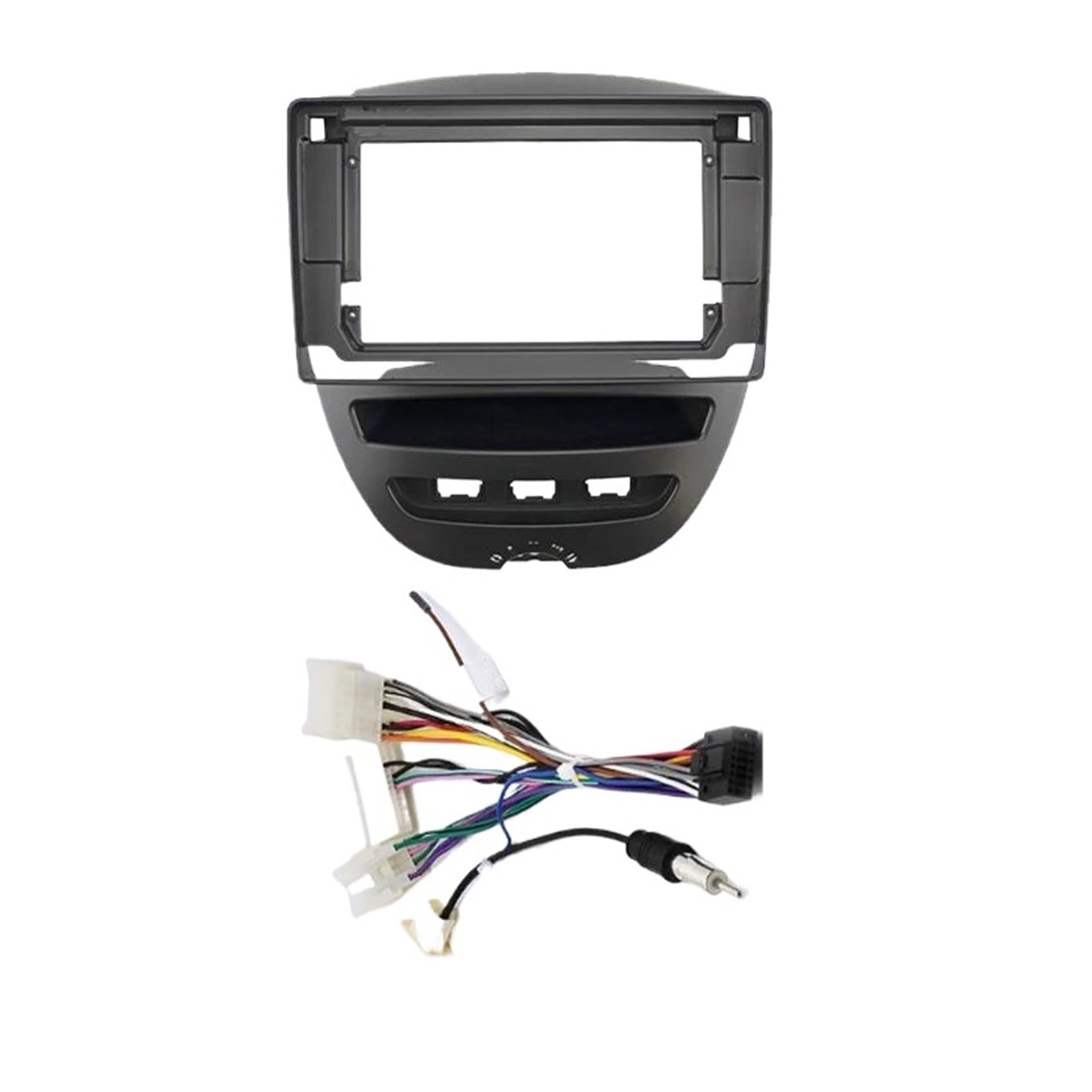 Kit Montaggio Cruscotto 2 DIN 10.1'' Per Peugeot 107 2005-2014 Pannello controllo(Cavo telaio)