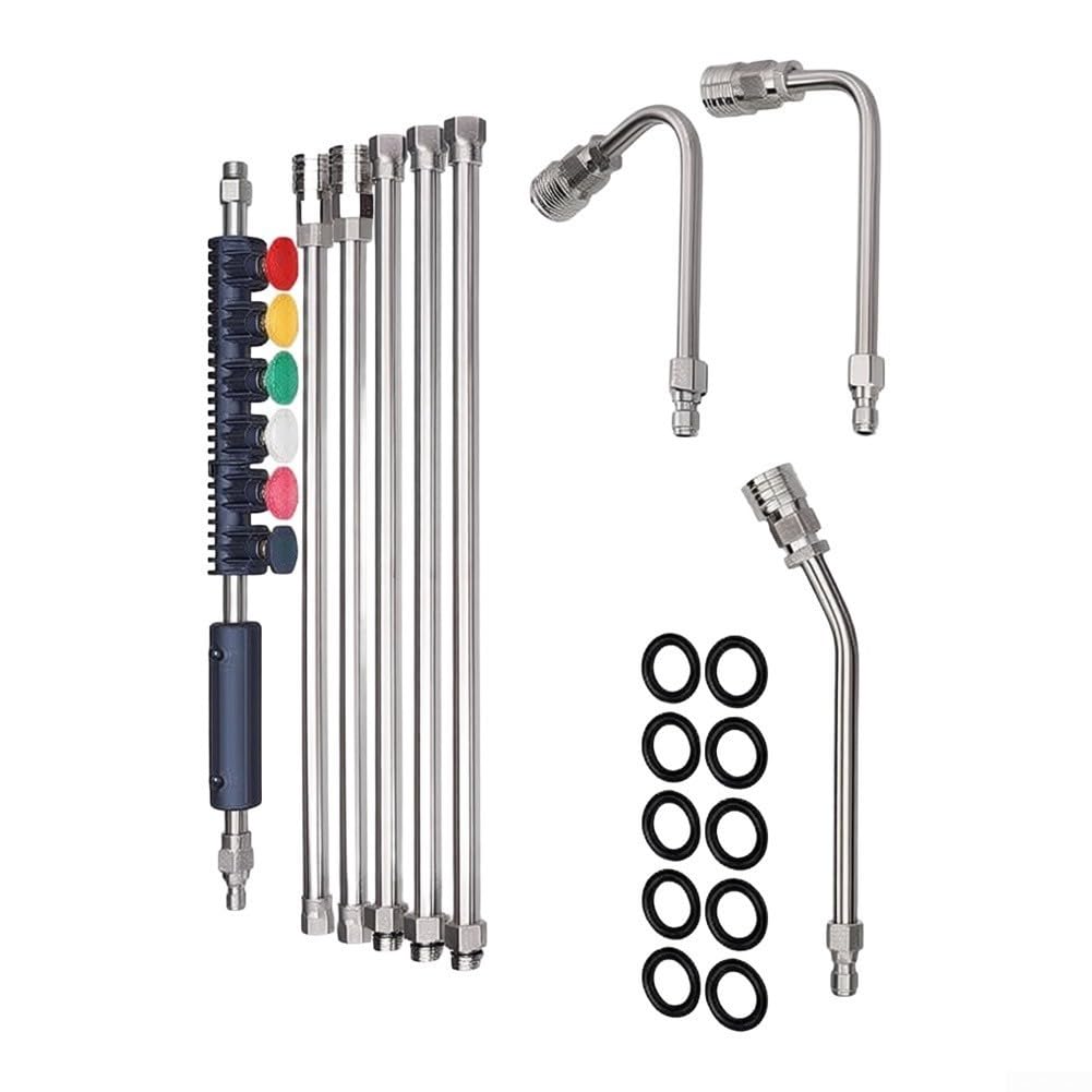 Kit Rallonge Nettoyeur Haute Pression 9pcs Acier