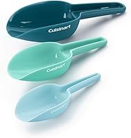 Cuisinart 3-Piece Multi-Purpose Scoop Set: 1 Cup, 2/3 Cup & 1/3 Cup Scoops for Flour, Ice Cream, Rice, Sugar - Dishwasher Safe