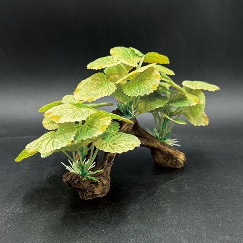 Image of Fish Tank Decorations Aquarium Decor Ornaments Betta Silk Leaf pad Hammock Artificial Driftwood Cave Goldfish Bowl Accessories