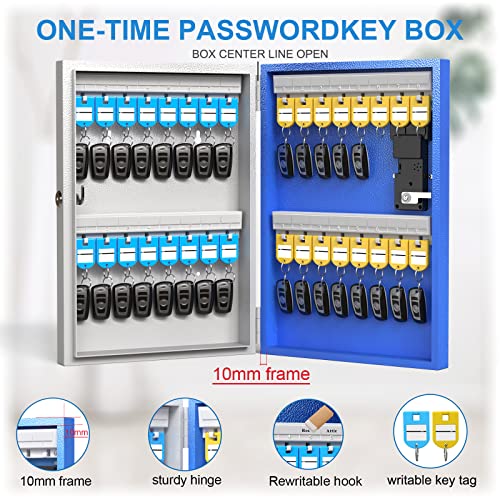 Wehere 32 Key Lock Box Wall Mount, Smart Key Cabinet, Otp/App/Fixed Code Unlock,Otp Access Share By Link & Mini Erp Great For School/Realtors/Office Key Manage & Safe Security Storage #TOP3