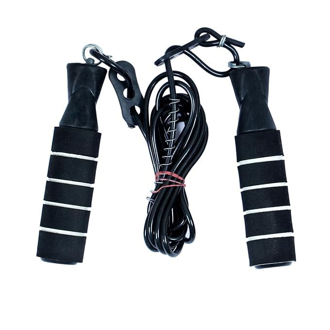 EVOVIBE FITNESS Skipping Rope for Men & Women, Tangle-free Rapid Speed Jumping Rope Cable, Adjustable Steel Jump Rope Workout With Foam Handles for Fitness, Home Exercise & Slim Body (Color-Black) (B0D1LJRTV4) Amazon Price History, Amazon Price Tracker