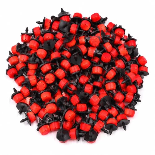 200pcs Goutteurs Réglables 8 Trous pour arrosage goutte à goutte, Goutte à Goutte Dripper Micro en Plastique pour Egouttement, Tête de Gicleurs...