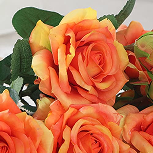 YOZUMD Imitação de flor artificial Rosa Rose Real Tocante Sem murchar Fresh Mantendo 2 cabeças Flor