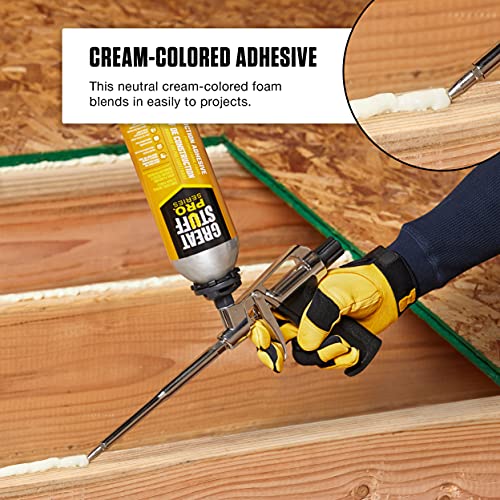 Image of Great Stuff PRO Construction Adhesive | Gun-Applied Polyurethane Adhesive, 26.5 oz. - (12 Pack)