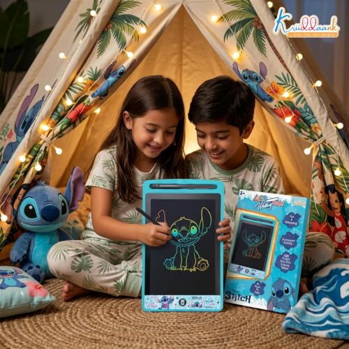 Image of Stitch Theme LCD Writing Tablet for Kids, 8.5 Inch Electronic Drawing Pad & Magic Slate, Portable Rewritable Doodle Board,Educational Birthday Return Gift for Boys & Girls 3-9 Years, Blue