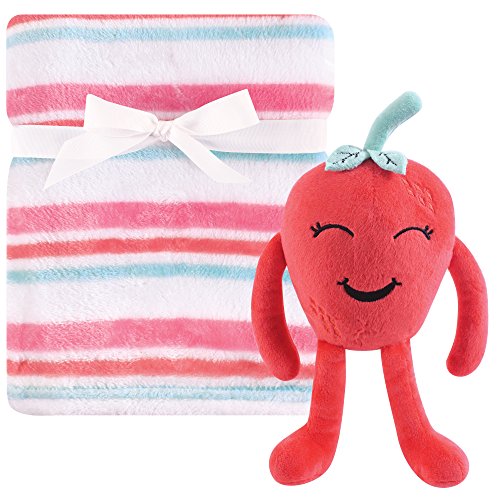 Image of Hudson Baby Unisex Baby Plush Blanket with Toy, Strawberry, One Size