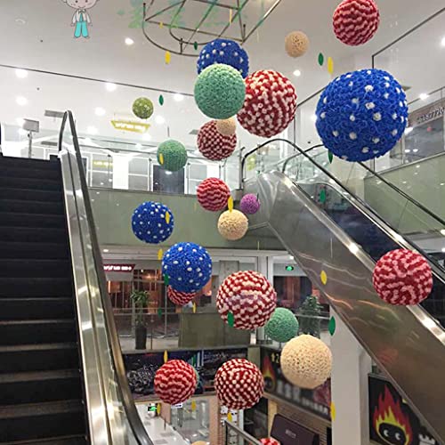 Bingdonga 2Pcs Uv Protected Rose Flower Ball Artificial Boxwood Ball Plants Topiary Grass Ball For Wedding Decoration Shopping Mall Decoration Other Large-Scale Events #TOP4