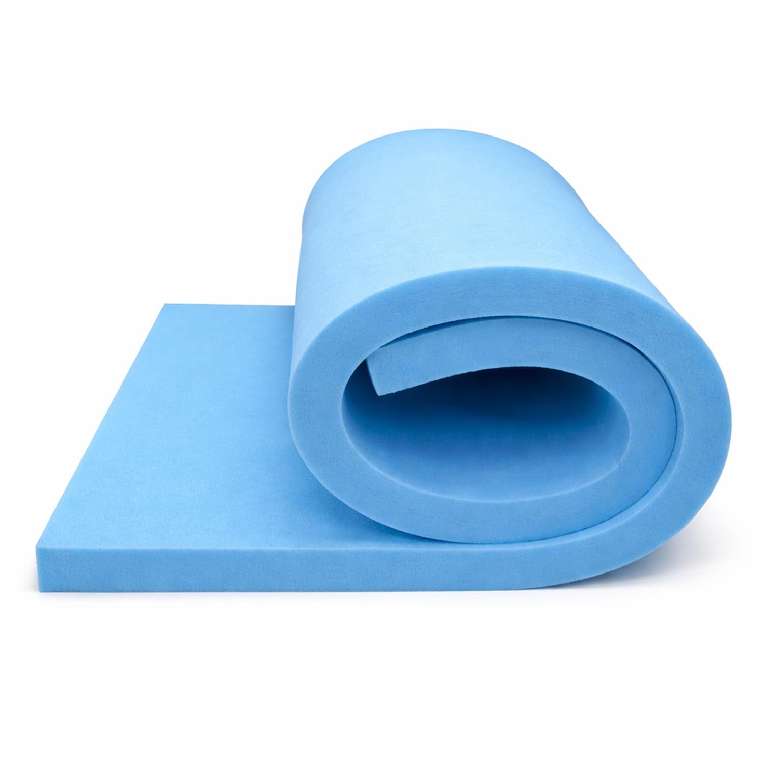 Brillars High Density Blue Upholstery Foam Cut to Size – Cushion Padding for Garden Bench, Dog Bed, Sofa, Chair, Caravan, Campervan & Furniture Replacement (Made to Order) (2.0 Inches, 23 x 21)