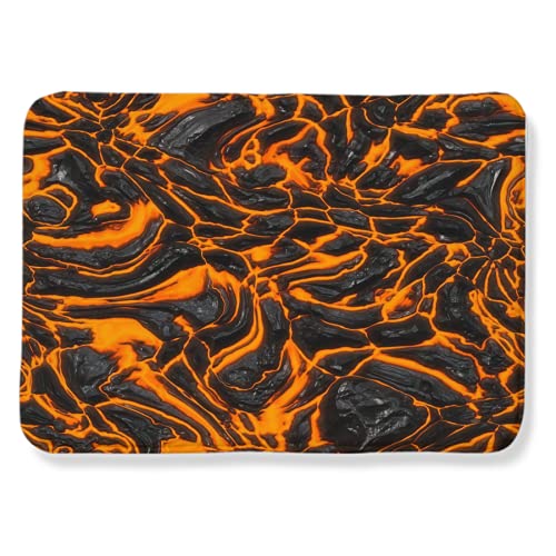 Whxm Area Rug 39X60In Lava Flow Volcano Seamless Texture Tile Soft Flannel Microfiber Bathroom Carpet Non-Slip Floor Mat Bathtub Accessories Ljn, White 12 #TOP2