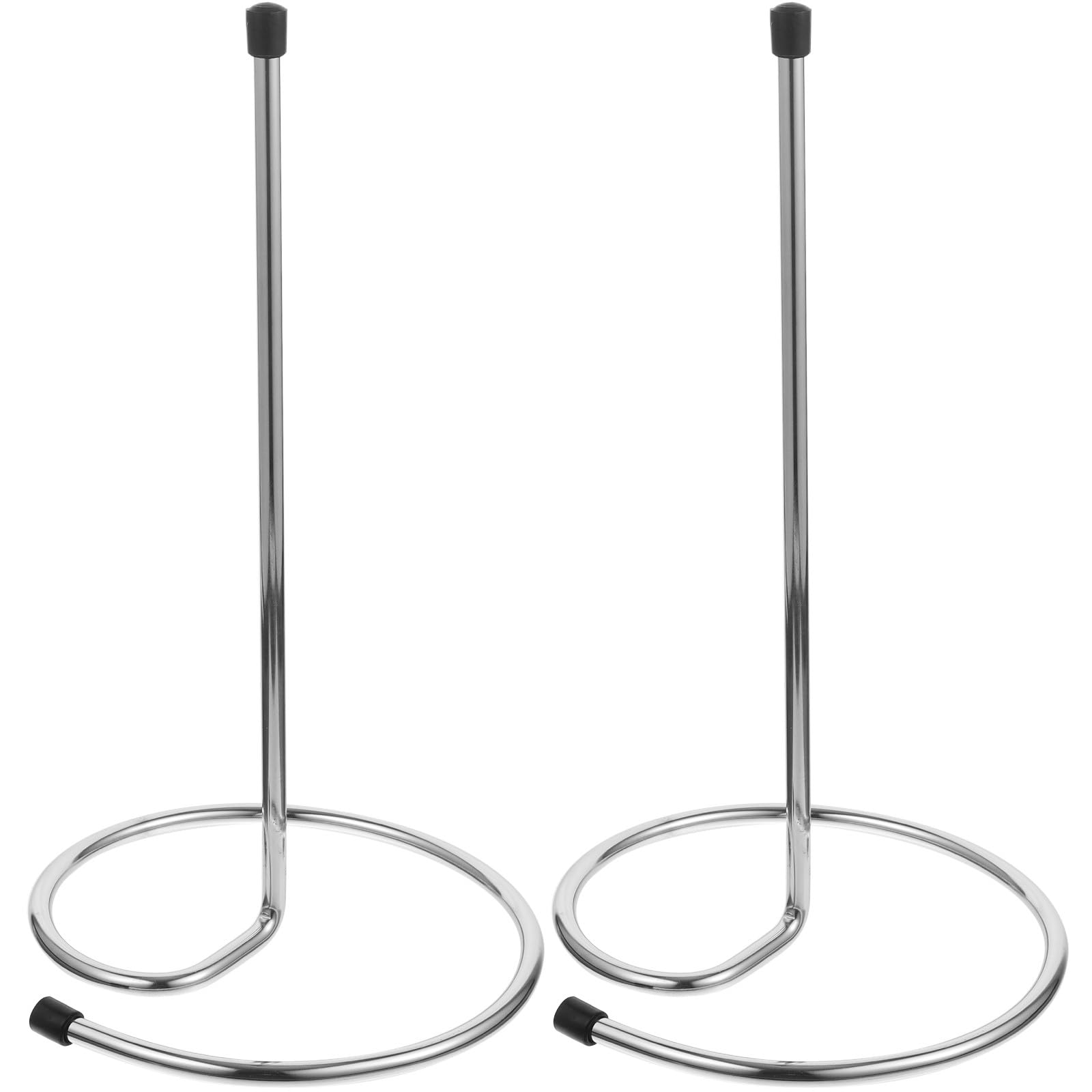 Support égouttoir carafe à vin acier inoxydable argenté séchoir STOBAZA 2 pièces