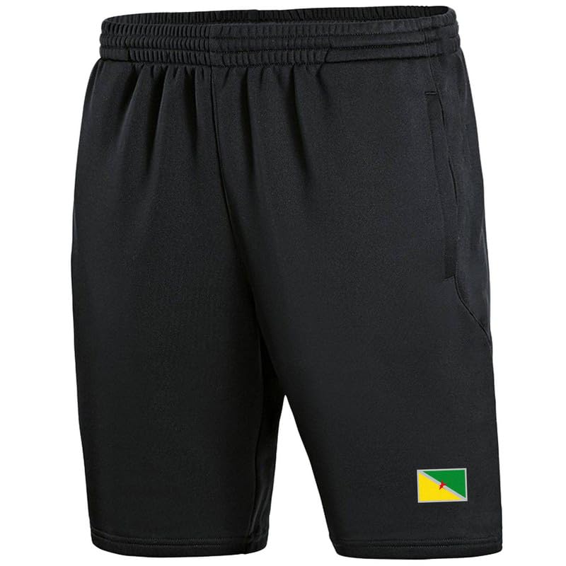 Short Guyane GY-34 football noir short de sport léger et respirant avec cordon