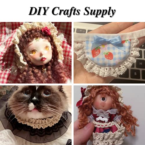 Znzakka Elastic Lace Trim- Ruffle Trim For Cloth Sewing Diy Craft Supply-Crocheted Stretch Lace Trim Diy Craft Ribbon (2 Inch × 3 Yards White Elastic Ruffle Trim) #TOP4