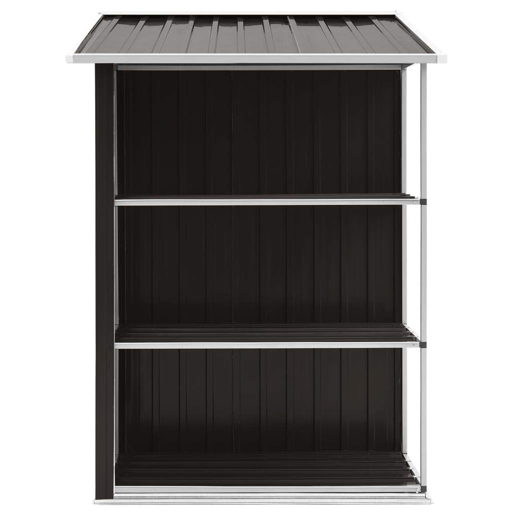 Tidyard Gerätehaus Aus Metall, Braun – 205 X 130 X 183 Cm, Mit Schiebetür & 4 Lüftungsschlitzen | Gartenhaus, Schuppen, Aufbewahrung
